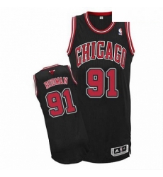 Mens Adidas Chicago Bulls 91 Dennis Rodman Authentic Black Alternate NBA Jersey Mens Adidas Chicago Bulls 91 Dennis Rodman Authentic Black Alternate NBA Jersey