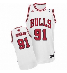 Mens Adidas Chicago Bulls 91 Dennis Rodman Swingman White Home NBA Jersey Mens Adidas Chicago Bulls 91 Dennis Rodman Swingman White Home NBA Jersey
