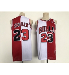 Men's Chicago Bulls #23 Michael Jordan Red White Throwback Stitched Jersey Men's Chicago Bulls #23 Michael Jordan Red White Throwback Stitched Jersey