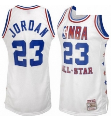 Mens Mitchell and Ness Chicago Bulls 23 Michael Jordan Authentic White 1985 All Star Throwback NBA Jersey Mens Mitchell and Ness Chicago Bulls 23 Michael Jordan Authentic White 1985 All Star Throwback NBA Jersey
