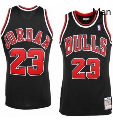 Mens Mitchell and Ness Chicago Bulls 23 Michael Jordan Swingman Black Throwback NBA Jersey Mens Mitchell and Ness Chicago Bulls 23 Michael Jordan Swingman Black Throwback NBA Jersey