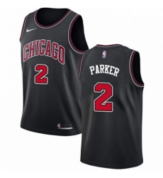 Mens Nike Chicago Bulls 2 Jabari Parker Swingman Black NBA Jersey Statement Edition Mens Nike Chicago Bulls 2 Jabari Parker Swingman Black NBA Jersey Statement Edition