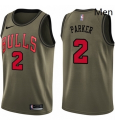 Mens Nike Chicago Bulls 2 Jabari Parker Swingman Green Salute to Service NBA Jersey Mens Nike Chicago Bulls 2 Jabari Parker Swingman Green Salute to Service NBA Jersey