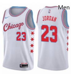 Mens Nike Chicago Bulls 23 Michael Jordan Swingman White NBA Jersey City Edition Mens Nike Chicago Bulls 23 Michael Jordan Swingman White NBA Jersey City Edition