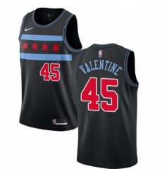 Mens Nike Chicago Bulls 45 Denzel Valentine Swingman Black NBA Jersey City Edition Mens Nike Chicago Bulls 45 Denzel Valentine Swingman Black NBA Jersey City Edition