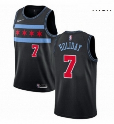 Mens Nike Chicago Bulls 7 Justin Holiday Swingman Black NBA Jersey City Edition Mens Nike Chicago Bulls 7 Justin Holiday Swingman Black NBA Jersey City Edition