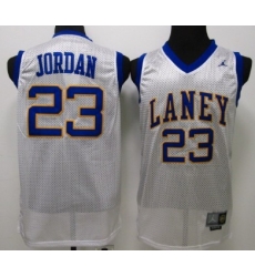 NBA Laney High School 23 Michael Jordan White Throwback Jersey NBA Laney High School 23 Michael Jordan White Throwback Jersey