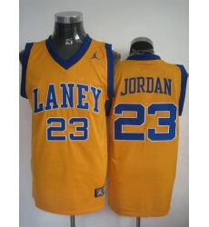 NBA Laney High School 23 Michael Jordan Yellow Throwback Jersey NBA Laney High School 23 Michael Jordan Yellow Throwback Jersey
