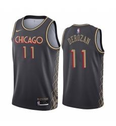 Nike Chicago Bulls 11 Demar Derozan Black NBA Swingman 2020 21 City Edition Jersey Nike Chicago Bulls 11 Demar Derozan Black NBA Swingman 2020 21 City Edition Jersey