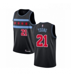 Youth Chicago Bulls 21 Thaddeus Young Swingman Black Basketball Jersey City Edition Youth Chicago Bulls 21 Thaddeus Young Swingman Black Basketball Jersey City Edition