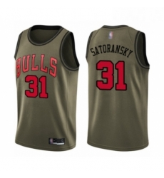 Youth Chicago Bulls 31 Tomas Satoransky Swingman Green Salute to Service Basketball Jersey Youth Chicago Bulls 31 Tomas Satoransky Swingman Green Salute to Service Basketball Jersey