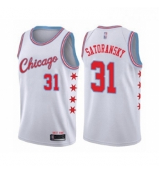 Youth Chicago Bulls 31 Tomas Satoransky Swingman White Basketball Jersey City Edition Youth Chicago Bulls 31 Tomas Satoransky Swingman White Basketball Jersey City Edition