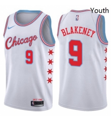 Youth Nike Chicago Bulls 9 Antonio Blakeney Swingman White NBA Jersey City Edition Youth Nike Chicago Bulls 9 Antonio Blakeney Swingman White NBA Jersey City Edition