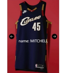 Men CLEVELAND CAVALIERS Donovan Mitchell #45 Nike Navy NBA Jersey
