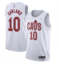 Men Cleveland Cavaliers 10 Darius Garland White Stitched Jersey Men Cleveland Cavaliers 10 Darius Garland White Stitched Jersey