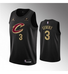 Men Cleveland Cavaliers 3 Caris LeVert Black Statement Edition Stitched Basketball Jersey Men Cleveland Cavaliers 3 Caris LeVert Black Statement Edition Stitched Basketball Jersey