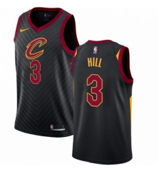 Mens Nike Cleveland Cavaliers 3 George Hill Swingman Black NBA Jersey Statement Edition Mens Nike Cleveland Cavaliers 3 George Hill Swingman Black NBA Jersey Statement Edition