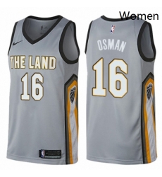Womens Nike Cleveland Cavaliers 16 Cedi Osman Swingman Gray NBA Jersey City Edition Womens Nike Cleveland Cavaliers 16 Cedi Osman Swingman Gray NBA Jersey City Edition