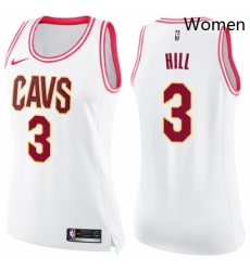Womens Nike Cleveland Cavaliers 3 George Hill Swingman WhitePink Fashion NBA Jersey Womens Nike Cleveland Cavaliers 3 George Hill Swingman WhitePink Fashion NBA Jersey
