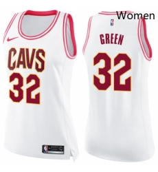 Womens Nike Cleveland Cavaliers 32 Jeff Green Swingman WhitePink Fashion NBA Jersey Womens Nike Cleveland Cavaliers 32 Jeff Green Swingman WhitePink Fashion NBA Jersey