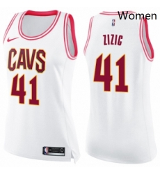 Womens Nike Cleveland Cavaliers 41 Ante Zizic Swingman WhitePink Fashion NBA Jersey Womens Nike Cleveland Cavaliers 41 Ante Zizic Swingman WhitePink Fashion NBA Jersey