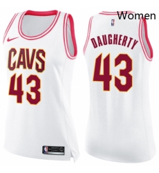 Womens Nike Cleveland Cavaliers 43 Brad Daugherty Swingman WhitePink Fashion NBA Jersey Womens Nike Cleveland Cavaliers 43 Brad Daugherty Swingman WhitePink Fashion NBA Jersey