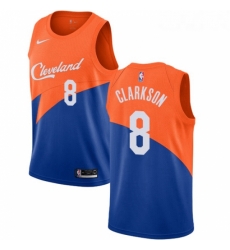 Womens Nike Cleveland Cavaliers 8 Jordan Clarkson Swingman Blue NBA Jersey City Edition Womens Nike Cleveland Cavaliers 8 Jordan Clarkson Swingman Blue NBA Jersey City Edition