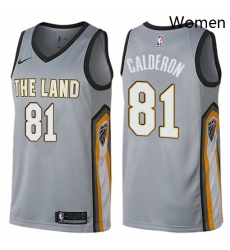 Womens Nike Cleveland Cavaliers 81 Jose Calderon Swingman Gray NBA Jersey City Edition Womens Nike Cleveland Cavaliers 81 Jose Calderon Swingman Gray NBA Jersey City Edition