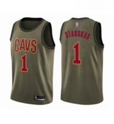 Youth Cleveland Cavaliers 1 Nik Stauskas Swingman Green Salute to Service Basketball Jersey Youth Cleveland Cavaliers 1 Nik Stauskas Swingman Green Salute to Service Basketball Jersey