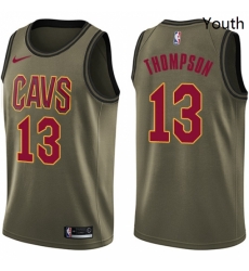 Youth Nike Cleveland Cavaliers 13 Tristan Thompson Swingman Green Salute to Service NBA Jersey Youth Nike Cleveland Cavaliers 13 Tristan Thompson Swingman Green Salute to Service NBA Jersey