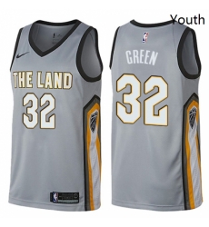 Youth Nike Cleveland Cavaliers 32 Jeff Green Swingman Gray NBA Jersey City Edition Youth Nike Cleveland Cavaliers 32 Jeff Green Swingman Gray NBA Jersey City Edition