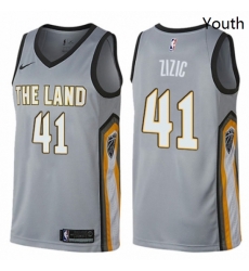 Youth Nike Cleveland Cavaliers 41 Ante Zizic Swingman Gray NBA Jersey City Edition Youth Nike Cleveland Cavaliers 41 Ante Zizic Swingman Gray NBA Jersey City Edition