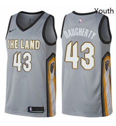 Youth Nike Cleveland Cavaliers 43 Brad Daugherty Swingman Gray NBA Jersey City Edition Youth Nike Cleveland Cavaliers 43 Brad Daugherty Swingman Gray NBA Jersey City Edition