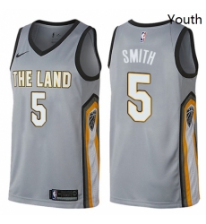 Youth Nike Cleveland Cavaliers 5 JR Smith Swingman Gray NBA Jersey City Edition Youth Nike Cleveland Cavaliers 5 JR Smith Swingman Gray NBA Jersey City Edition