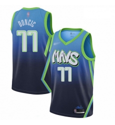 Mavericks 77 Luka Doncic Blue Basketball Swingman City Edition 2019 20 Jersey Mavericks 77 Luka Doncic Blue Basketball Swingman City Edition 2019 20 Jersey