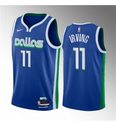 Men Dallas Mavericks 11 Kyrie Irving Blue 2022 23 City Edition Stitched Basketball Jersey Men Dallas Mavericks 11 Kyrie Irving Blue 2022 23 City Edition Stitched Basketball Jersey