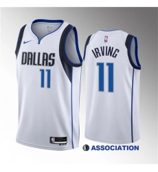 Men Dallas Mavericks 11 Kyrie Irving White Association Edition Stitched Basketball Jersey Men Dallas Mavericks 11 Kyrie Irving White Association Edition Stitched Basketball Jersey