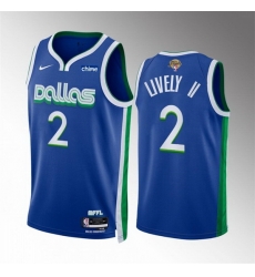 Men Dallas Mavericks 2 Dereck Lively II Blue 2024 Finals City Edition Stitched Basketball Jersey Men Dallas Mavericks 2 Dereck Lively II Blue 2024 Finals City Edition Stitched Basketball Jersey