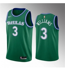 Men Dallas Mavericks 3 Grant Williams Green Classic Edition Stitched Basketball Jersey Men Dallas Mavericks 3 Grant Williams Green Classic Edition Stitched Basketball Jersey