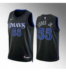 Men Dallas Mavericks 55 Derrick Jones Jr Black 2023 24 City Edition Stitched Basketball Jersey Men Dallas Mavericks 55 Derrick Jones Jr Black 2023 24 City Edition Stitched Basketball Jersey
