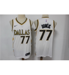 Men Dallas Mavericks 77 Luka Doncic White 2021 City Edition Nike Swingman Jersey Men Dallas Mavericks 77 Luka Doncic White 2021 City Edition Nike Swingman Jersey
