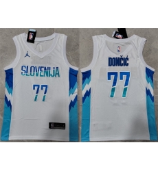 Men Dallas Mavericks 77 Luka Doncic White Stitched Jersey Men Dallas Mavericks 77 Luka Doncic White Stitched Jersey