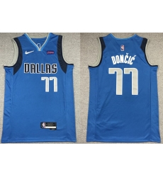 Men Dallas Mavericks Luka Doncic #77 75th Anniversary Swingman Blue Stitched Basketball Jersey Men Dallas Mavericks Luka Doncic #77 75th Anniversary Swingman Blue Stitched Basketball Jersey