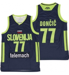 Men Mavericks 77 Luka Doncic Slovenija National Jersey Green Men Mavericks 77 Luka Doncic Slovenija National Jersey Green