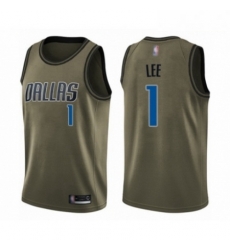 Mens Dallas Mavericks 1 Courtney Lee Swingman Green Salute to Service Basketball Jersey Mens Dallas Mavericks 1 Courtney Lee Swingman Green Salute to Service Basketball Jersey