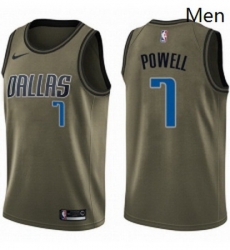 Mens Nike Dallas Mavericks 7 Dwight Powell Swingman Green Salute to Service NBA Jersey Mens Nike Dallas Mavericks 7 Dwight Powell Swingman Green Salute to Service NBA Jersey