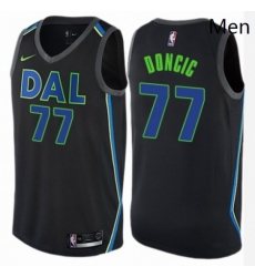 Mens Nike Dallas Mavericks 77 Luka Doncic Swingman Black NBA Jersey City Edition Mens Nike Dallas Mavericks 77 Luka Doncic Swingman Black NBA Jersey City Edition