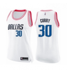 Womens Dallas Mavericks 30 Seth Curry Swingman White Pink Fashion Basketball Jerse Womens Dallas Mavericks 30 Seth Curry Swingman White Pink Fashion Basketball Jerse