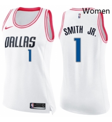 Womens Nike Dallas Mavericks 1 Dennis Smith Jr Swingman WhitePink Fashion NBA Jersey Womens Nike Dallas Mavericks 1 Dennis Smith Jr Swingman WhitePink Fashion NBA Jersey