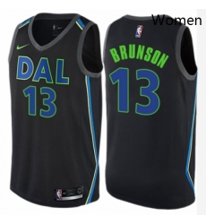 Womens Nike Dallas Mavericks 13 Jalen Brunson Swingman Black NBA Jersey City Edition Womens Nike Dallas Mavericks 13 Jalen Brunson Swingman Black NBA Jersey City Edition